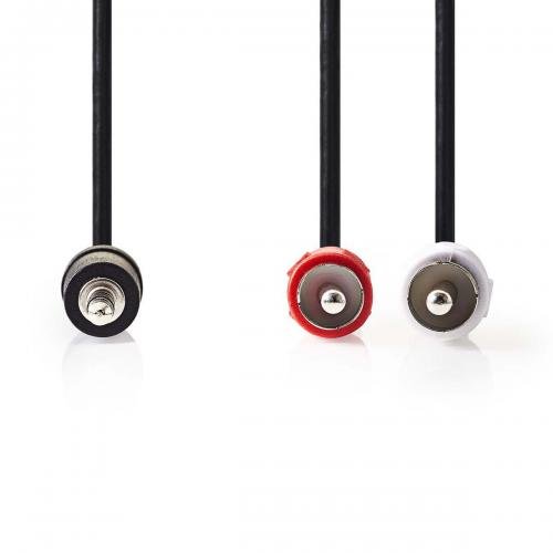 Cable 3.5 m/ 2xrca m 3m noir cagp22200bk30