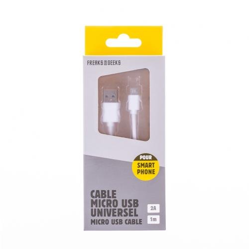 Cable micro usb 1m blanc 800541d